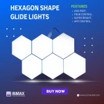 Hexagon Glide Light: Led Wall Decor Panel Lights App Control