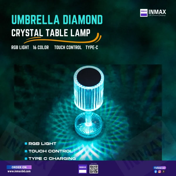 Umbrella Diamond Crystal Table Lamp price in bd by inmax